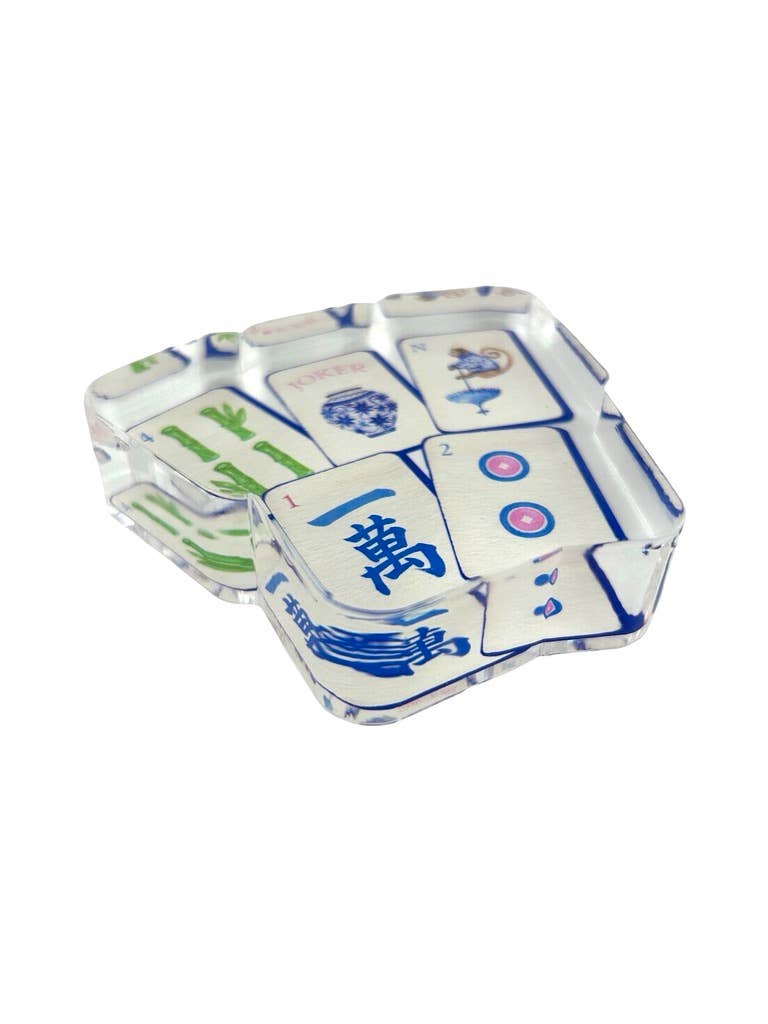 Preppy Mahjong Acrylic Napkin Weight - Maven Home - Gaines Jewelers