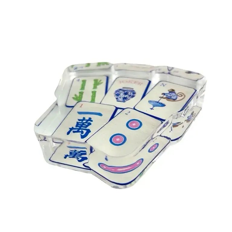 Preppy Mahjong Acrylic Napkin Weight - Maven Home - Gaines Jewelers