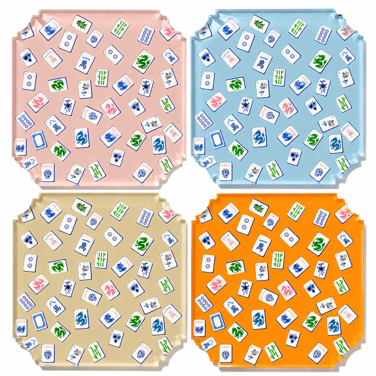 Preppy Mahjong Boxed Coaster Set - Maven Home - Gaines Jewelers