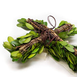 Preserved Boxwood Mini Cross with Ribbon - Mills Floral Company - Gaines Jewelers