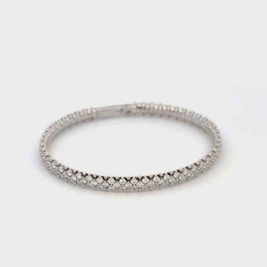 bracelet 14kt wg 4.32ctw natural diamond flex