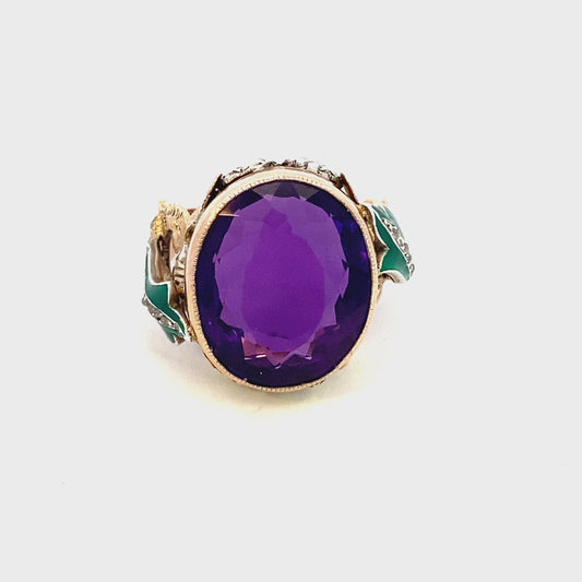 ****Ring antique Bishop's ring ameth