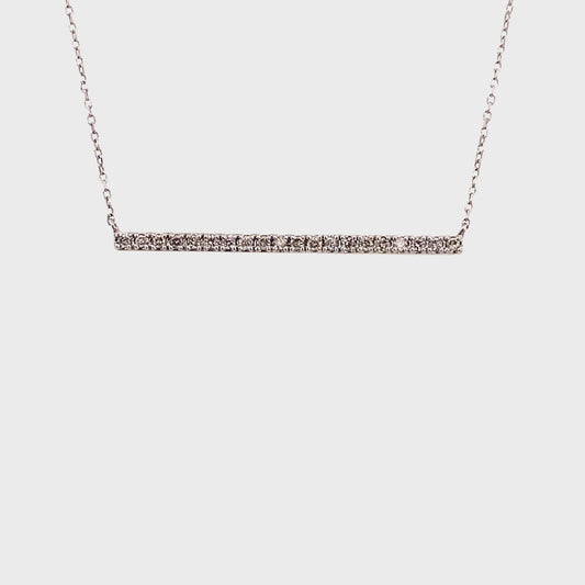 ***Necklace-.25ctw Diamond Bar Trapeze Style 14k wg