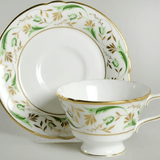 * Princess Footed Cup & Saucer - Green - Royal Crown Derby - Gaines Jewelers