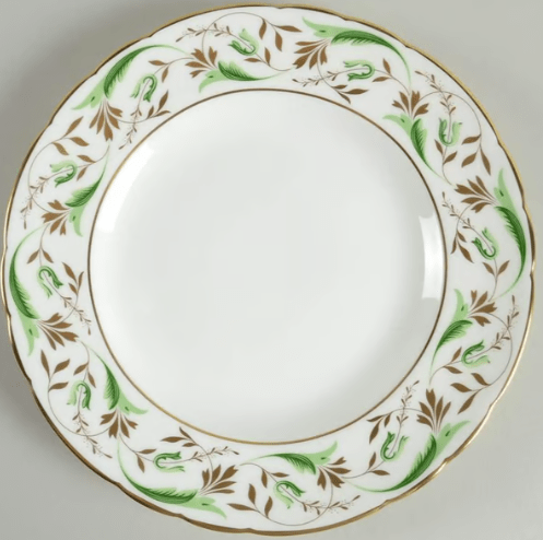* Princess Salad Plate - Green - Royal Crown Derby - Gaines Jewelers