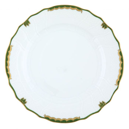 Princess Victoria Dark Green Dinner Plate - Herend - Gaines Jewelers