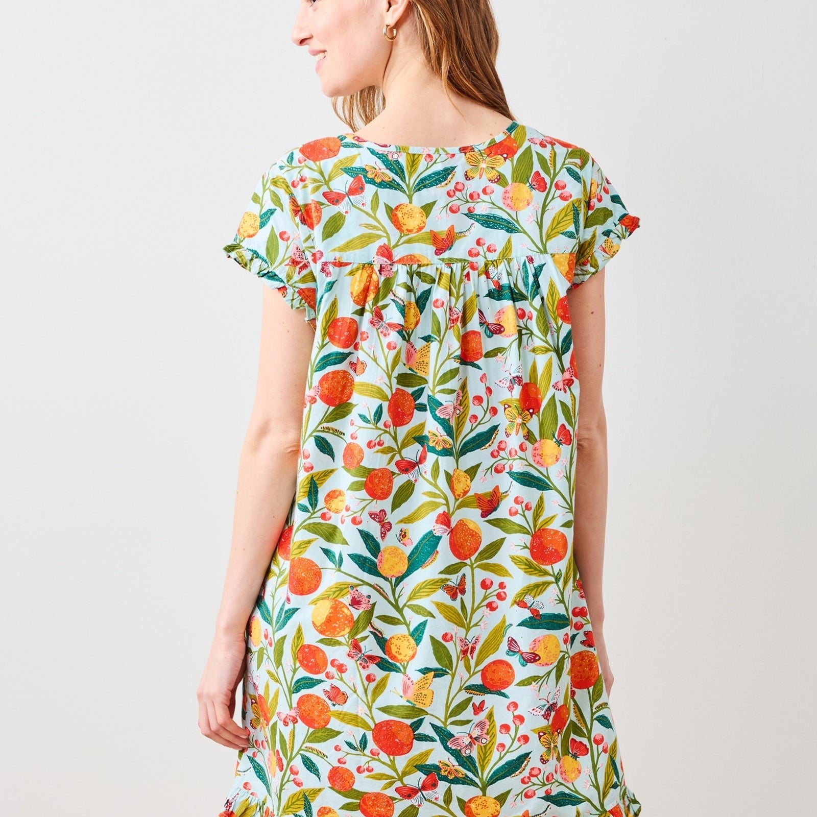 Print Fresh - Butterfly Grove Pintuck Nightgown - Gaines Jewelers