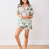 Printfresh - Royal Palms - Short PJ Set - Pink Basil - Gaines Jewelers