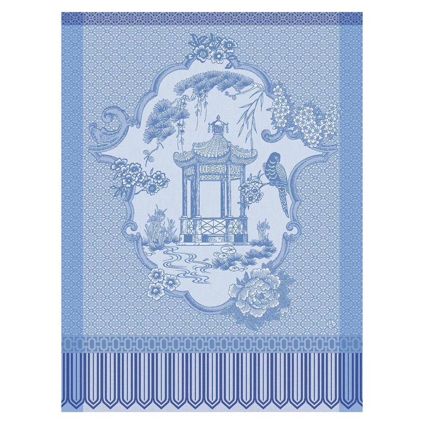 Promenade Impériale Tea towel Promenade Impériale Cotton - Blue - Le Jacquard - Gaines Jewelers