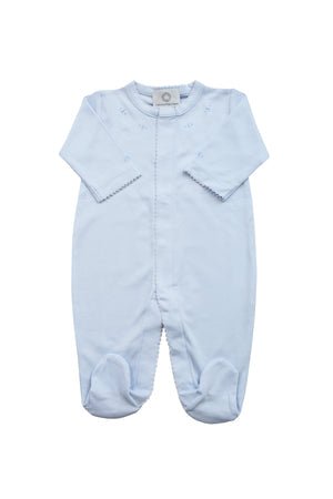 Proper Pima Footed Pajamas- Blue - Gaines Jewelers