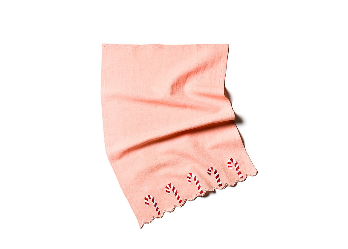 Provence Candy Cane Medium Scalloped Hand Towel - Coton Colors - Gaines Jewelers