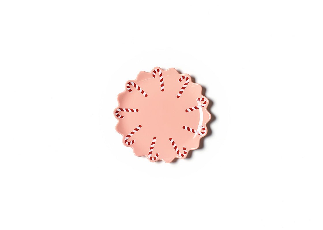 Provence Candy Cane Scallop Salad Plate - Coton Colors - Gaines Jewelers