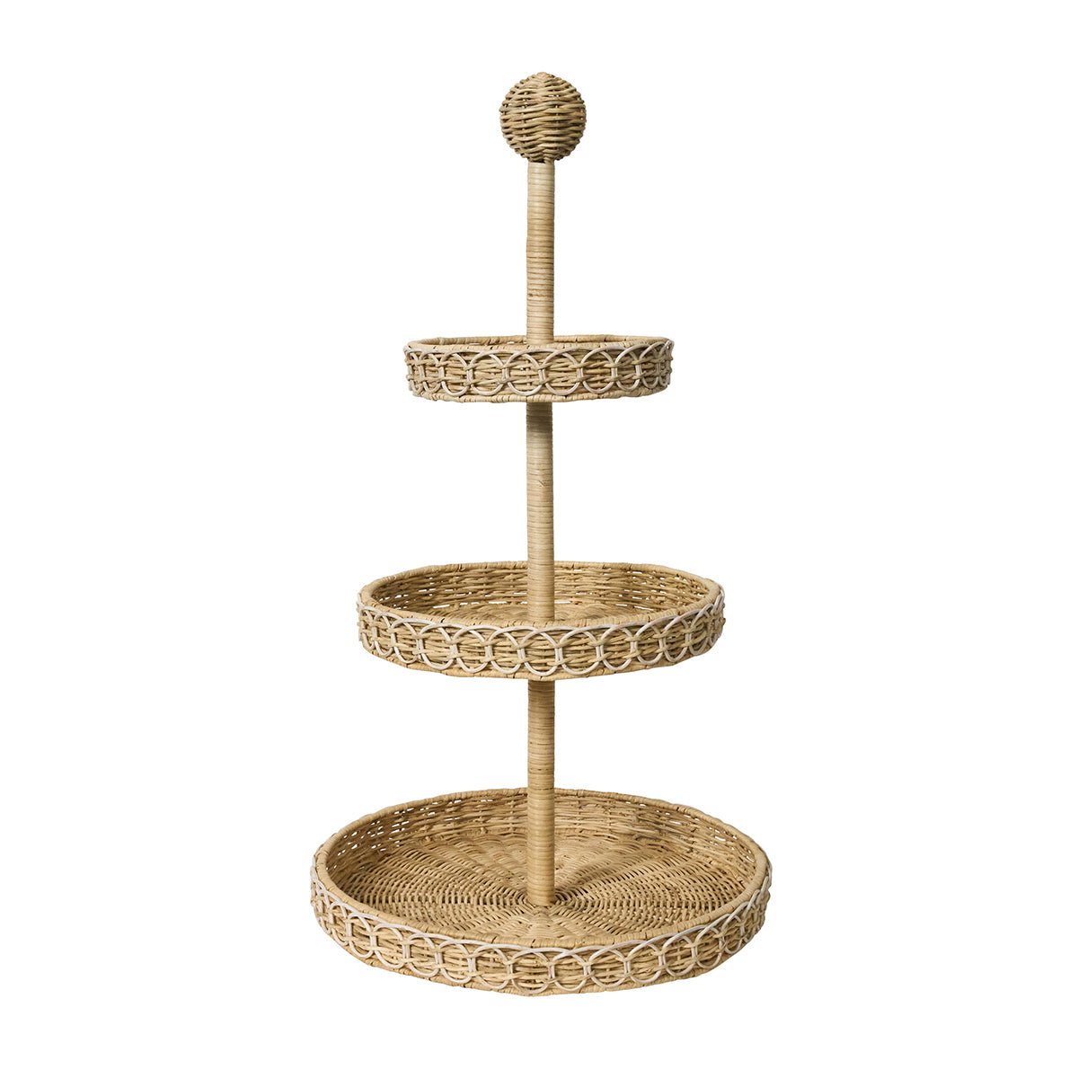 Provence Rattan 3 - Tier Shelving Unit - Whitewash - Juliska - Gaines Jewelers