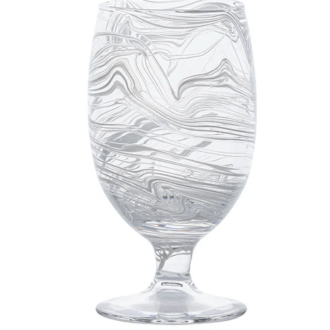 Puro Marbled Goblet - White - Juliska - Gaines Jewelers