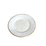 * Puro Side Cocktail Plate White with Gold - Juliska - Gaines Jewelers