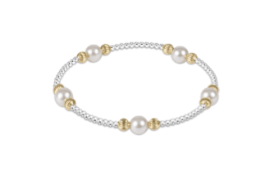 Purpose Dignity Pearl 6mm Bead Bracelet - Mixed Metal - enewton - Gaines Jewelers