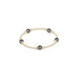 Purpose Pearl Dark Grey 6mm Gold Bracelet - Enewton - Gaines Jewelers