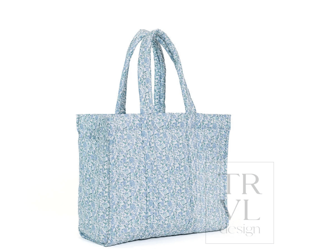 Quilted Go Go Tote - Hamptons Floral - TRVL design - Gaines Jewelers