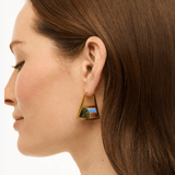 Rachel Triangle Hoop Earring - Brackish - Gaines Jewelers