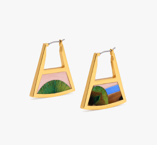 Rachel Triangle Hoop Earring - Brackish - Gaines Jewelers