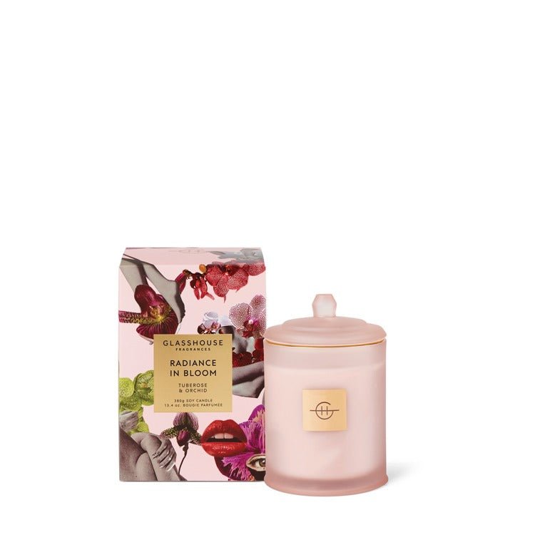 Radiance In Bloom 13.4 oz. Candle - Glasshouse Fragrances - Gaines Jewelers