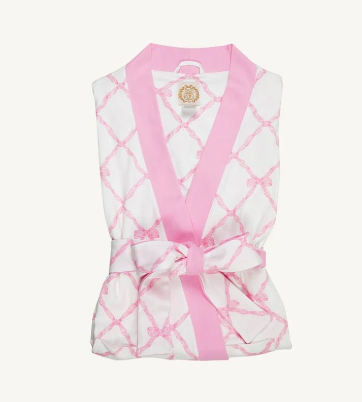Ready or Not Robe Women Medium - Belle Meade Bow with Pier Party Pink - The Beaufort Bonnet Company - Gaines Jewelers