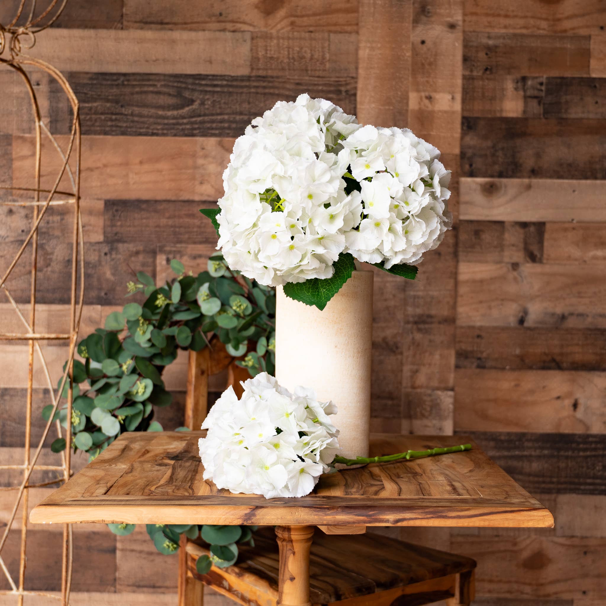 Real Touch Hydrangea - 20 Inch - Fresh White - Mills Floral Company - Gaines Jewelers