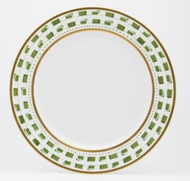 Recamier - La Bocca Green Dinner Plate - Royal Limoges - Gaines Jewelers