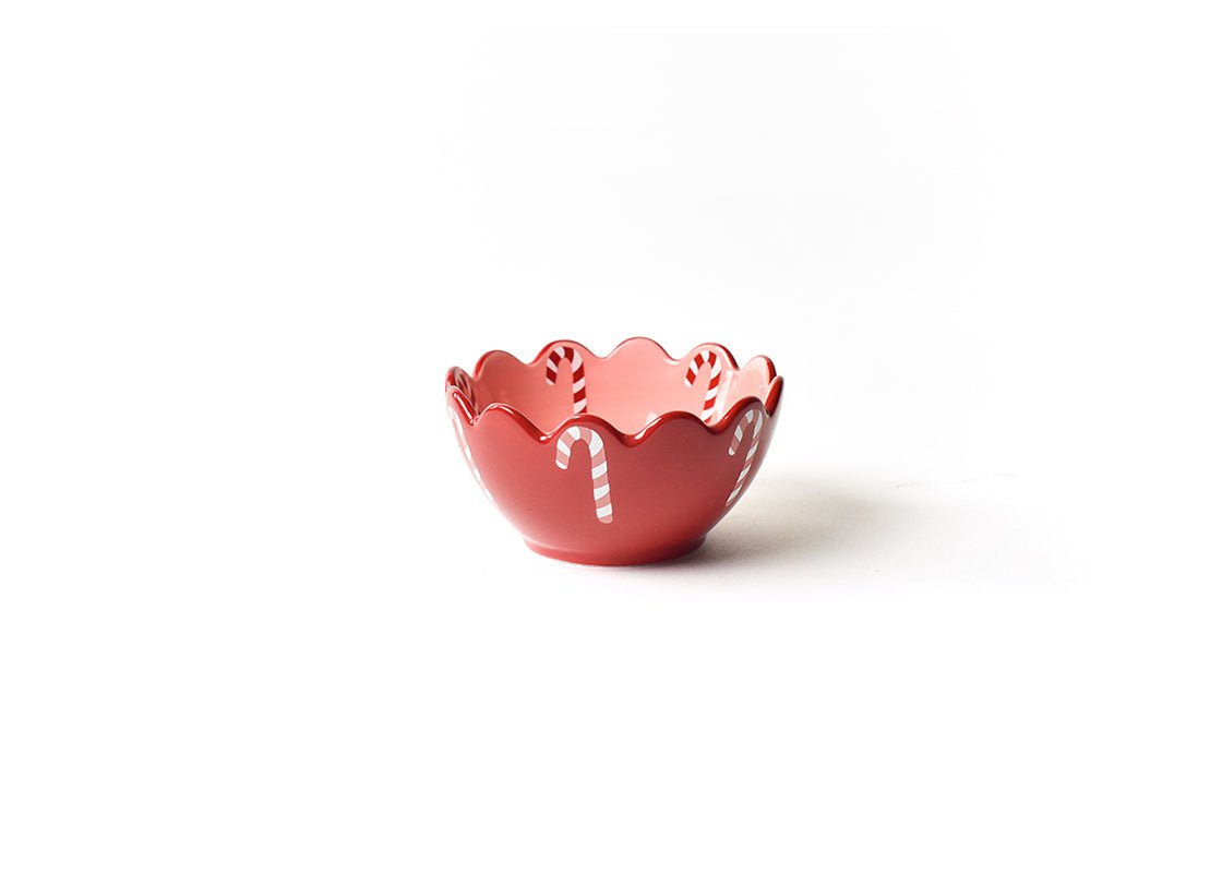 Red Candy Cane Scallop Small Bowl - Coton Colors - Gaines Jewelers
