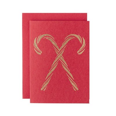 Red Candy Canes Card - 4.25" x 5.5" - Hester & Cook - Gaines Jewelers