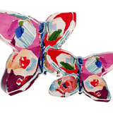 Red Large Acrylic Butterfly Block - Lauren Dunn - Gaines Jewelers