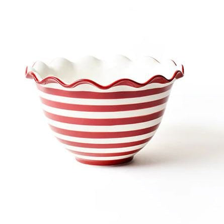 Red Stripe 5 Ruffle Bowl - Coton Colors - Gaines Jewelers