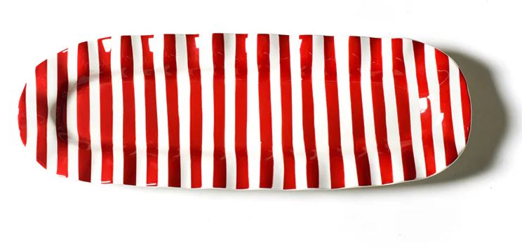 Red Stripe Ruffle 16 Skinny Tray - Coton Colors - Gaines Jewelers
