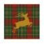 Reindeer Tartan Red Cocktail Napkins - includes 20 Cocktail Napkins - Caspair - Gaines Jewelers