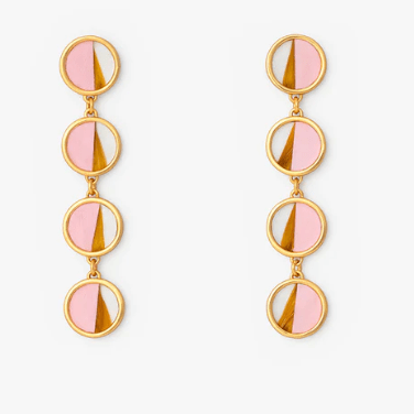 Reins Round Bezel Drop Earring - Brackish - Gaines Jewelers