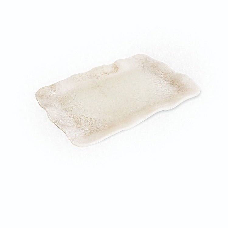 Resin Alabaster Extra Large Rectangular Tray - White Swirl - Beatriz Ball - Gaines Jewelers