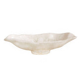 Resin Alabaster Medium Oval Bowl - White Swirl - Beatriz Ball - Gaines Jewelers
