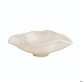 Resin Alabaster Small Oval Bowl - White Swirl - Beatriz Ball - Gaines Jewelers