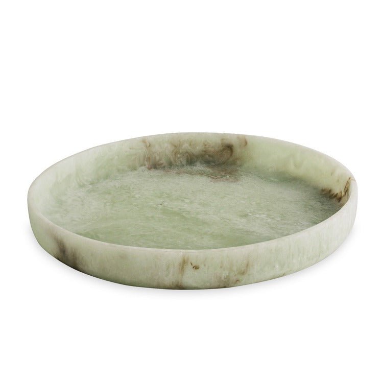Resin Giada Round Tray - Jade Swirl - Beatriz Ball - Gaines Jewelers