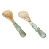 Resin Giada Salad Servers - Jade Swirl - Beatriz Ball - Gaines Jewelers