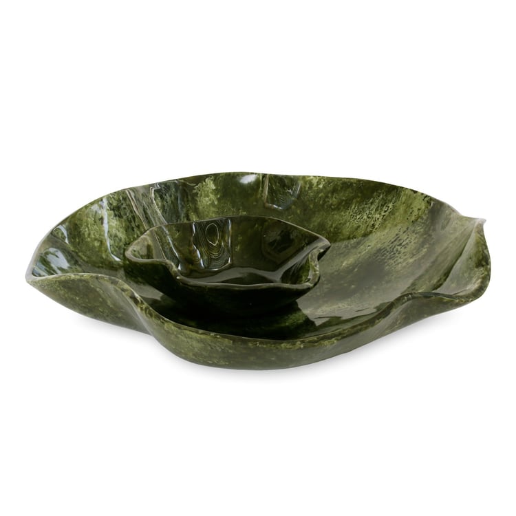 Resin Malachite Bowl with Dip - Beatriz Ball - Gaines Jewelers