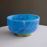 Resin Rio Large Bowl with Base (Blue and Green) - Beatriz Ball - Gaines Jewelers