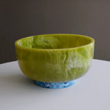 Resin Rio Large Bowl with Base (Green and Blue) - Beatriz Ball - Gaines Jewelers