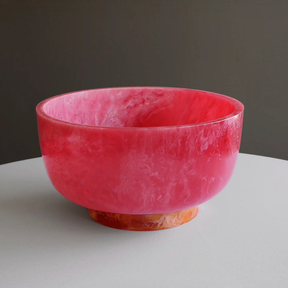 Resin Rio Large Bowl with Base (Pink and Orange) - Beatriz Ball - Gaines Jewelers