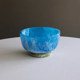 Resin Rio Small Bowl with Base (Blue and Green) - Beatriz Ball - Gaines Jewelers
