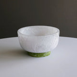 Resin Rio Small Bowl with Base (White and Green) - Beatriz Ball - Gaines Jewelers