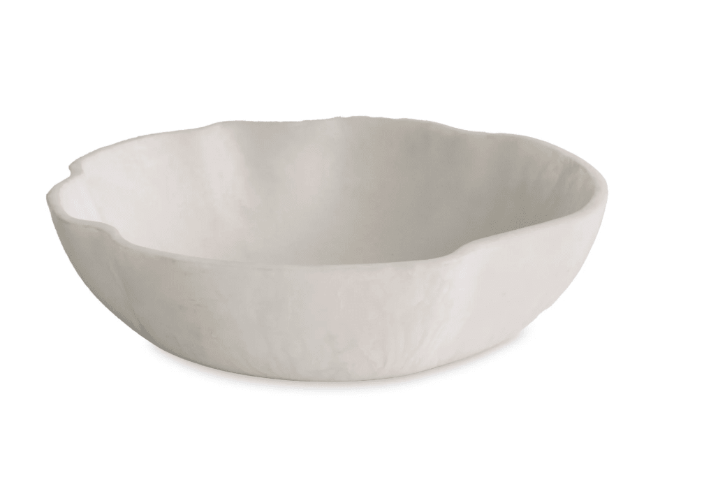 Resin Sorbet Large Wavy Round Bowl - Coconut - Beatriz Ball - Gaines Jewelers