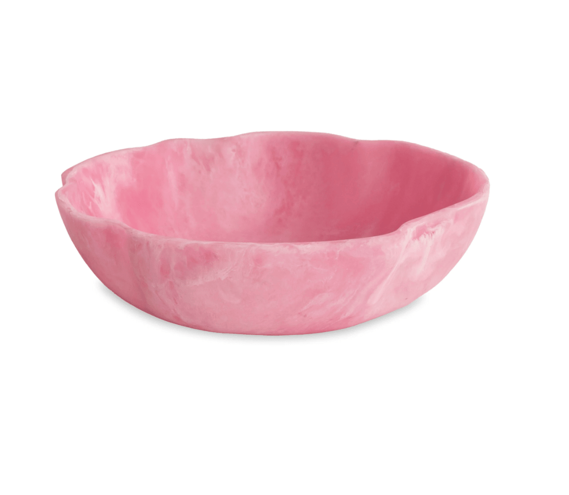 Resin Sorbet Large Wavy Round Bowl - Raspberry - Beatriz Ball - Gaines Jewelers