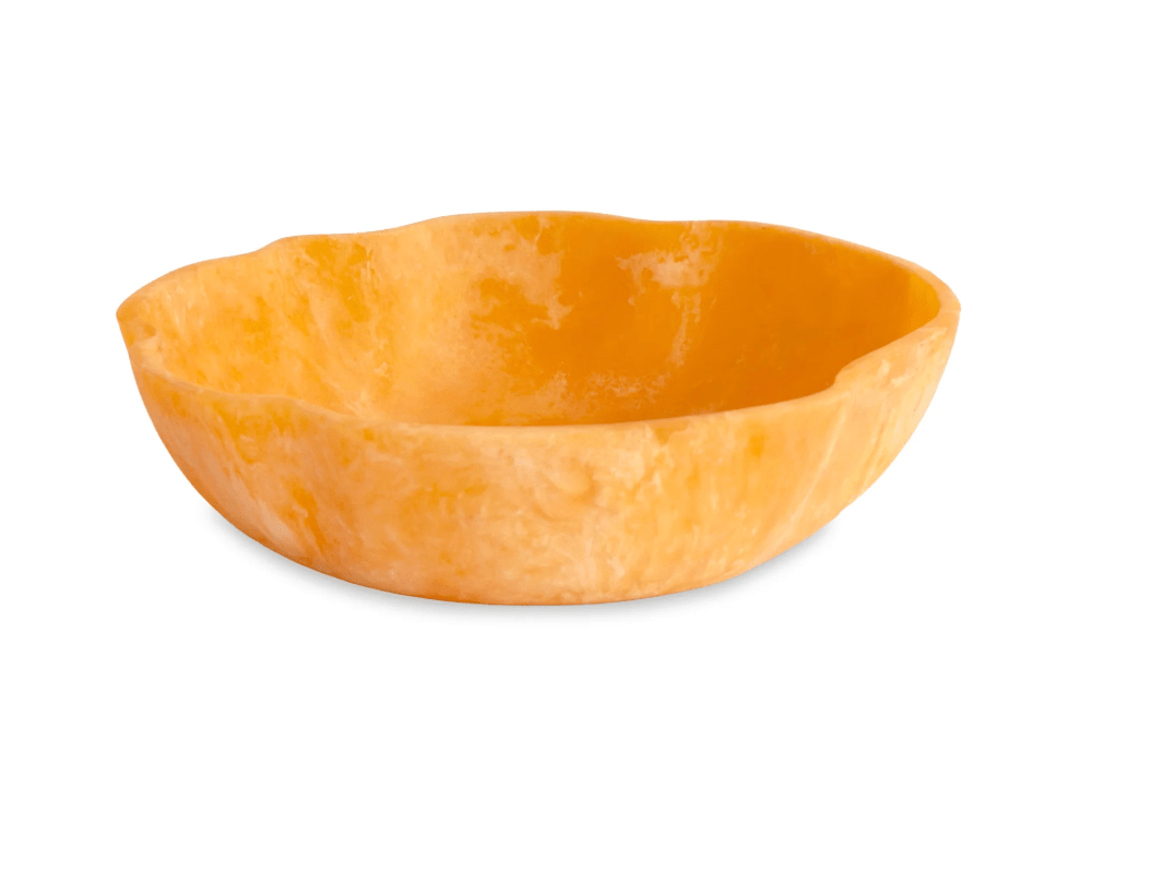 Resin Sorbet Large Wavy Round Bowl - Tangerine - Beatriz Ball - Gaines Jewelers