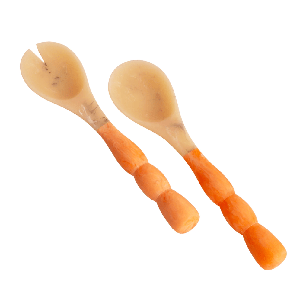 Resin Sorbet Salad Servers - Tangerine - Beatriz Ball - Gaines Jewelers